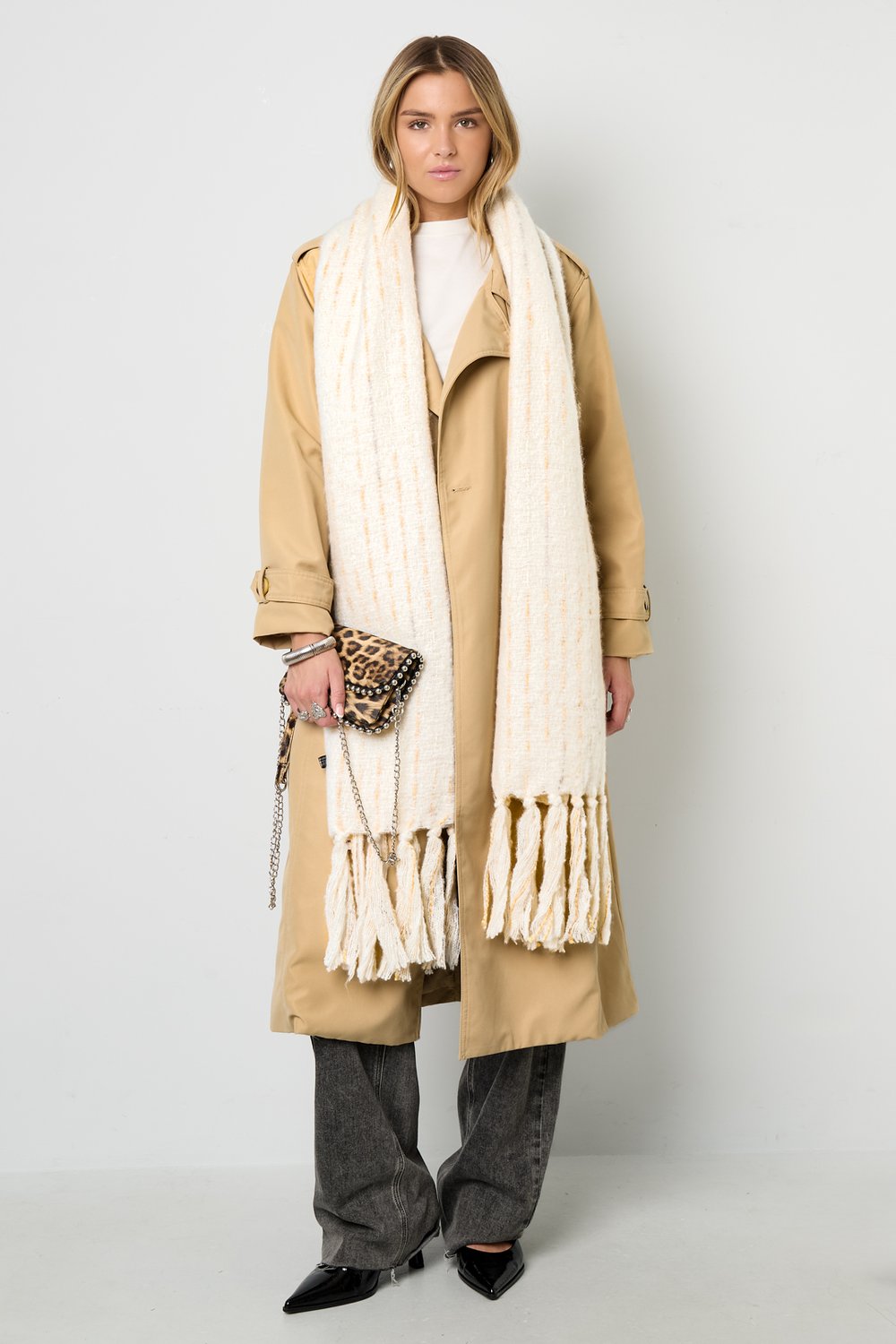 Winter scarves Strip Casual Polyester Daily Accessories h5Picture6